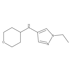 1-ethyl-N-(oxan-4-yl)-1H-pyrazol-4-amine结构式