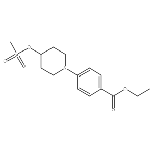 Ethyl 4-(4-(methylsulfonyloxy)piperidin-1-yl)benzoate结构式