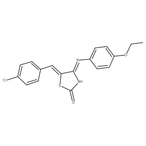 (5Z)-5-[(4-chlorophenyl)methylidene]-4-(4-ethoxyanilino)-1,3-thiazol-2-one结构式
