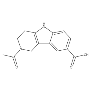 2-Acetyl-2,3,4,5-tetrahydro-1H-pyrido[4,3-b]indole-8-carboxylic acid结构式