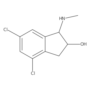 4,6-Dichloro-1-(methylamino)-2,3-dihydro-1H-inden-2-OL结构式