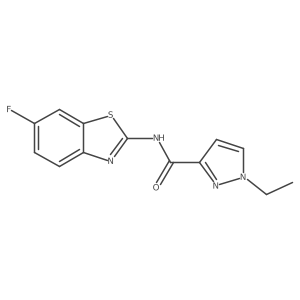 1-ethyl-N-(6-fluorobenzo[d]thiazol-2-yl)-1H-pyrazole-3-carboxamide Structure