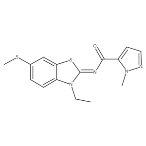 (E)-N-(3-ethyl-6-(methylthio)benzo[d]thiazol-2(3H)-ylidene)-1-methyl-1H-pyrazole-5-carboxamide Structure