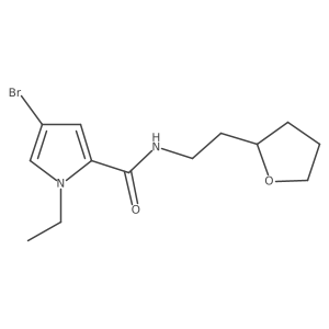 4-Bromo-1-ethyl-N-(2-(tetrahydrofuran-2-yl)ethyl)-1h-pyrrole-2-carboxamide Structure