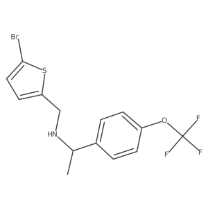 5-Bromo-N-[1-[4-(trifluoromethoxy)phenyl]ethyl]-2-thiophenemethanamine Structure