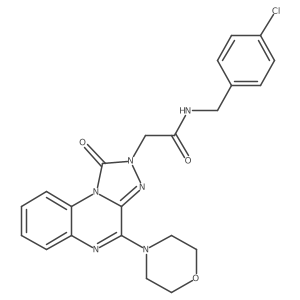 N-(4-chlorobenzyl)-2-(4-morpholino-1-oxo-[1,2,4]triazolo[4,3-a]quinoxalin-2(1H)-yl)acetamide结构式