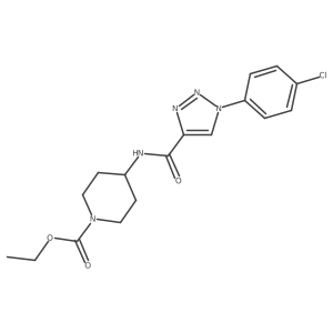 ethyl 4-({[1-(4-chlorophenyl)-1H-1,2,3-triazol-4-yl]carbonyl}amino)piperidine-1-carboxylate结构式