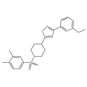 1-(3,4-Dimethylbenzenesulfonyl)-4-[3-(3-methoxyphenyl)-1,2,4-oxadiazol-5-yl]piperidine Structure