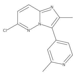 6-Chloro-2-methyl-3-(2-methyl-4-pyridinyl)imidazo[1,2-b]pyridazine结构式