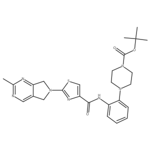 1,1-Dimethylethyl 4-[2-[[[2-(5,7-dihydro-2-methyl-6H-pyrrolo[3,4-d]pyrimidin-6-yl)-4-thiazolyl]carbonyl]amino]phenyl]-1-piperazinecarboxylate Structure