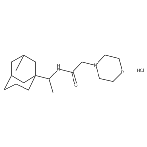 4-Morpholineacetamide, N-(1-tricyclo[3.3.1.13,7]dec-1-ylethyl)-, hydrochloride (1:1)结构式