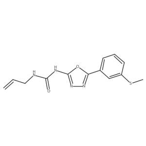 1-Allyl-3-(5-(3-(methylthio)phenyl)-1,3,4-oxadiazol-2-yl)urea结构式