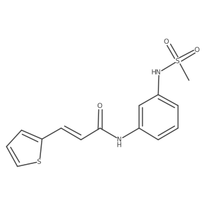 (2E)-N-(3-methanesulfonamidophenyl)-3-(thiophen-2-yl)prop-2-enamide Structure