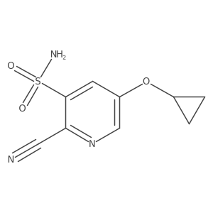 2-Cyano-5-cyclopropoxypyridine-3-sulfonamide结构式