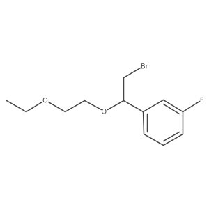 1-[2-Bromo-1-(2-ethoxyethoxy)ethyl]-3-fluorobenzene Structure