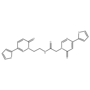 N-(2-(6-oxo-3-(thiophen-2-yl)pyridazin-1(6H)-yl)ethyl)-2-(6-oxo-4-(thiophen-2-yl)pyrimidin-1(6H)-yl)acetamide Structure