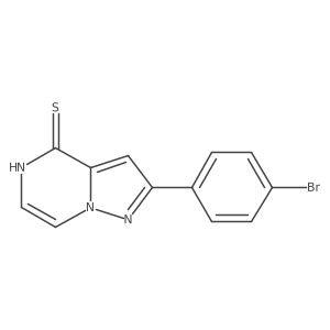 2-(4-bromophenyl)pyrazolo[1,5-a]pyrazine-4(5H)-thione结构式