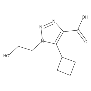 5-Cyclobutyl-1-(2-hydroxyethyl)-1H-1,2,3-triazole-4-carboxylic acid Structure