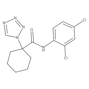 N-(2,4-dichlorophenyl)-1-(1H-tetrazol-1-yl)cyclohexanecarboxamide Structure