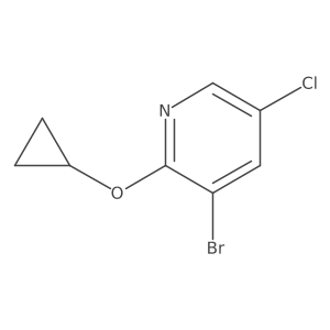 3-Bromo-5-chloro-2-cyclopropoxypyridine Structure