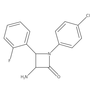 3-Amino-1-(4-chlorophenyl)-4-(2-fluorophenyl)azetidin-2-one Structure