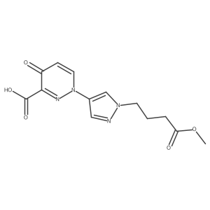 1,4-Dihydro-1-[1-(4-methoxy-4-oxobutyl)-1h-pyrazol-4-yl]-4-oxo-3-pyridazinecarboxylic acid结构式