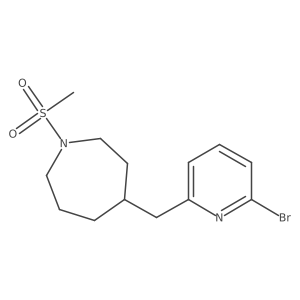 4-((6-Bromopyridin-2-yl)methyl)-1-(methylsulfonyl)azepane结构式