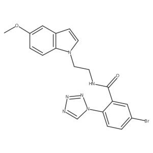 5-bromo-N-[2-(5-methoxy-1H-indol-1-yl)ethyl]-2-(1H-tetrazol-1-yl)benzamide Structure