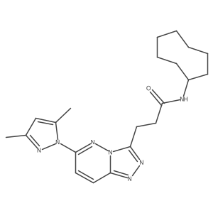 N-cyclooctyl-3-[6-(3,5-dimethyl-1H-pyrazol-1-yl)[1,2,4]triazolo[4,3-b]pyridazin-3-yl]propanamide Structure