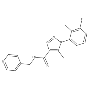 1-(3-fluoro-2-methylphenyl)-5-methyl-N-(pyridin-4-ylmethyl)-1H-1,2,3-triazole-4-carboxamide结构式