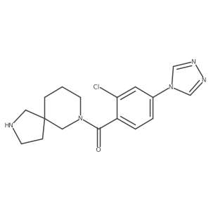 (2-Chloro-4-(4H-1,2,4-triazol-4-yl)phenyl)(2,7-diazaspiro[4.5]decan-7-yl)methanone结构式
