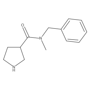 N-benzyl-N-methylpyrrolidine-3-carboxamide结构式
