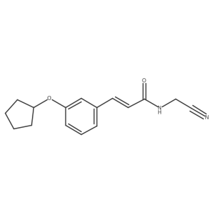 N-(cyanomethyl)-3-[3-(cyclopentyloxy)phenyl]prop-2-enamide结构式
