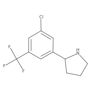 2-[3-Chloro-5-(trifluoromethyl)phenyl]pyrrolidine Structure