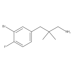 3-(3-Bromo-4-fluorophenyl)-2,2-dimethylpropan-1-amine Structure