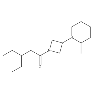 1-[1-(3-Ethylpentanoyl)azetidin-3-yl]-2-methylpiperidine结构式