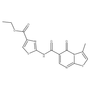 ethyl 2-{[(3-methyl-5-oxo-5H-[1,3]thiazolo[3,2-a]pyrimidin-6-yl)carbonyl]amino}-1,3-thiazole-4-carboxylate Structure