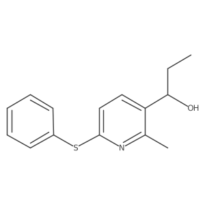 1-(2-Methyl-6-(phenylthio)pyridin-3-yl)propan-1-ol结构式