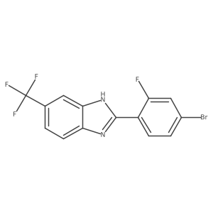 2-(4-bromo-2-fluorophenyl)-6-(trifluoromethyl)-1H-benzimidazole Structure