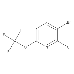 3-Bromo-2-chloro-6-(trifluoromethoxy)pyridine结构式