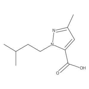 3-Methyl-1-(3-methylbutyl)-1H-pyrazole-5-carboxylic acid Structure