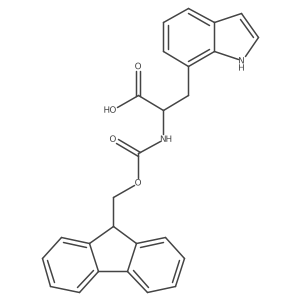 2-((((9H-Fluoren-9-yl)methoxy)carbonyl)amino)-3-(1H-indol-7-yl)propanoic acid结构式