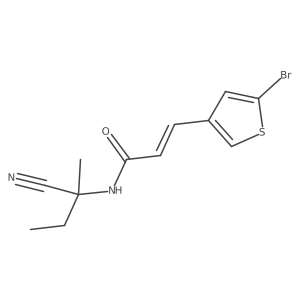 (E)-3-(5-Bromothiophen-3-yl)-N-(2-cyanobutan-2-yl)prop-2-enamide Structure