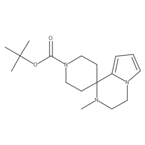 tert-Butyl 2'-methyl-3',4'-dihydro-2'H-spiro[piperidine-4,1'-pyrrolo[1,2-a]pyrazine]-1-carboxylate结构式
