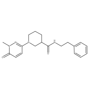 1-(1-methyl-6-oxo-1,6-dihydropyridazin-3-yl)-N-phenethylpiperidine-3-carboxamide结构式