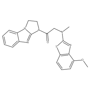 1-(2,3-dihydro-1H-benzo[d]imidazo[1,2-a]imidazol-1-yl)-2-((4-methoxybenzo[d]thiazol-2-yl)(methyl)amino)ethanone Structure