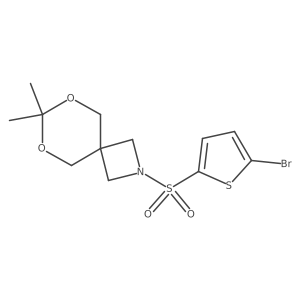 2-((5-Bromothiophen-2-yl)sulfonyl)-7,7-dimethyl-6,8-dioxa-2-azaspiro[3.5]nonane结构式