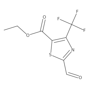 Ethyl 2-formyl-4-(trifluoromethyl)thiazole-5-carboxylate结构式