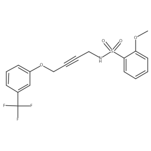 2-methoxy-N-(4-(3-(trifluoromethyl)phenoxy)but-2-yn-1-yl)benzenesulfonamide Structure