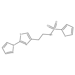 N-(2-(2-(1H-pyrazol-1-yl)thiazol-4-yl)ethyl)thiophene-2-sulfonamide Structure